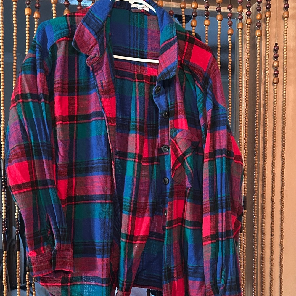 Maurices Multicolor Plaid Shirt